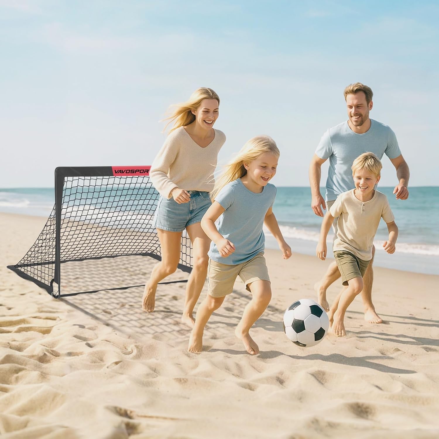 Kids Soccer Goals for Backyard Set of 2,Soccer Training Equipment | 4'X3'/5'X3'/7'X5' Portable Soccer Goal, Pop up Toddler Soccer Net with Soccer Ball, Soccer for Kids and Youth Games, Sports