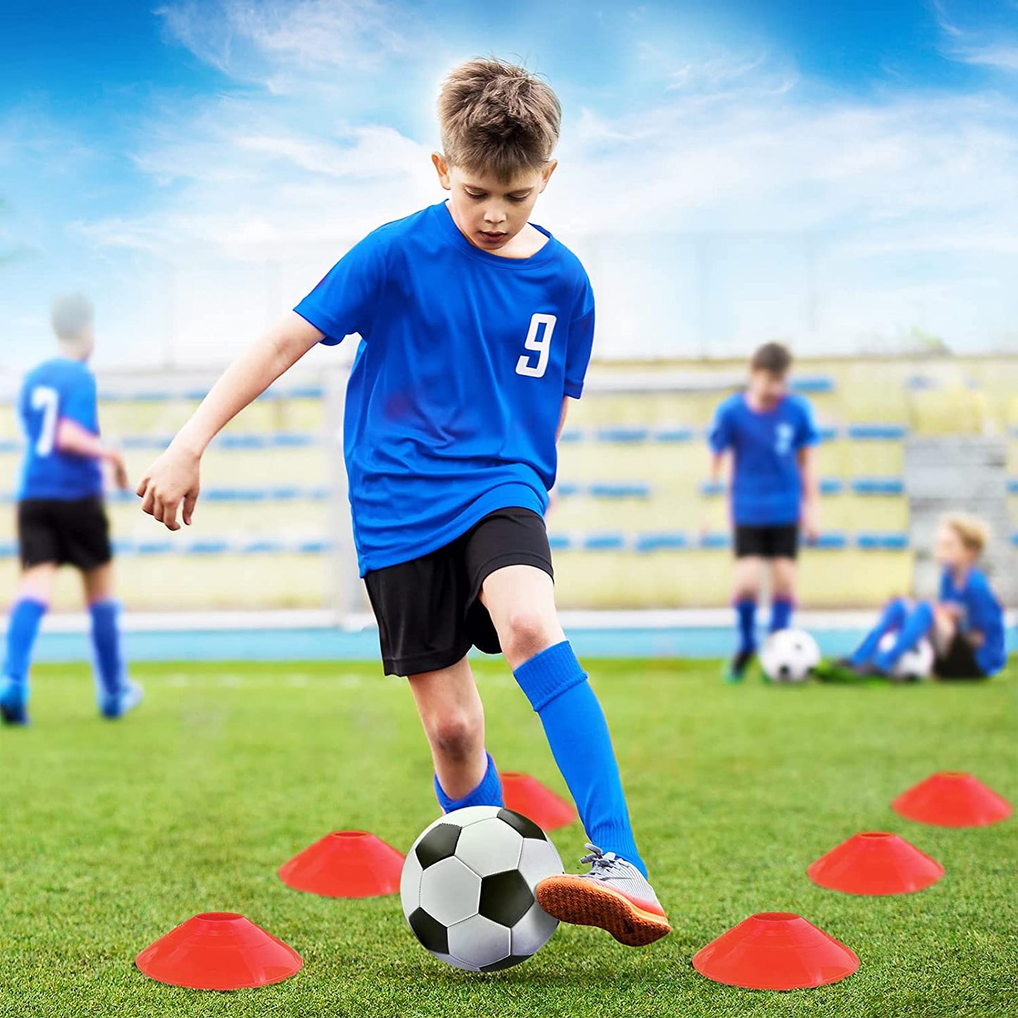 Kids Soccer Goals for Backyard Set of 2,Soccer Training Equipment | 4'X3'/5'X3'/7'X5' Portable Soccer Goal, Pop up Toddler Soccer Net with Soccer Ball, Soccer for Kids and Youth Games, Sports