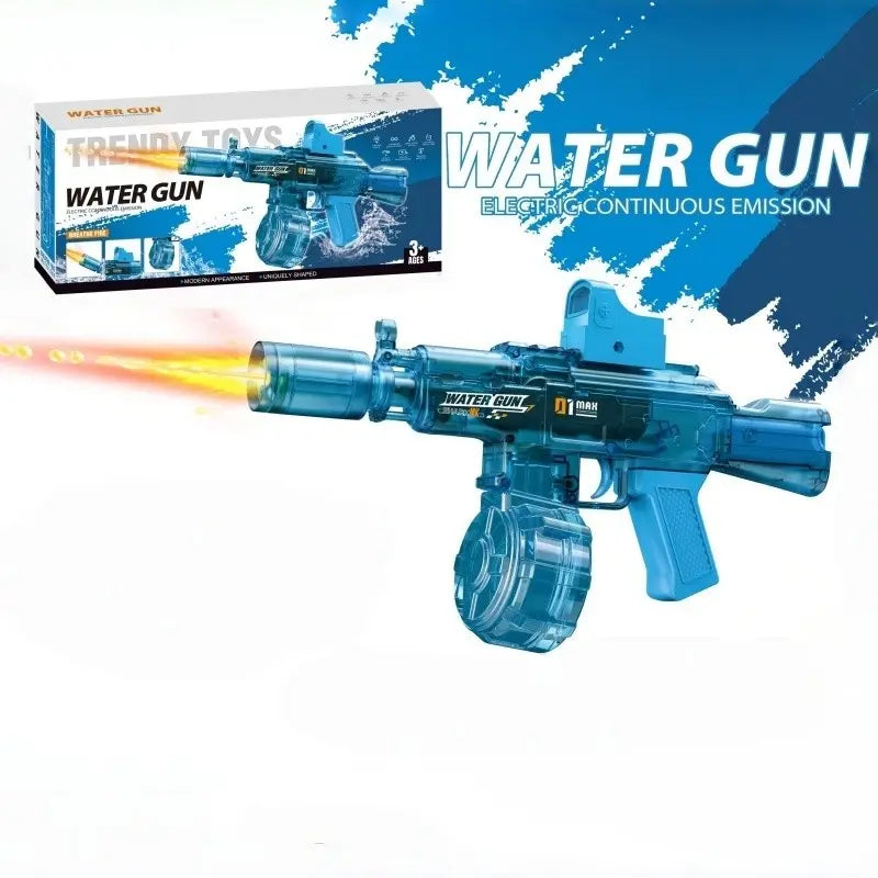 Electric Water Gun, Automatic High-Speed Squirt Gun with LED Lights, Outdoor Beach Water Toy for Adults & Kids, Water Squirt Guns