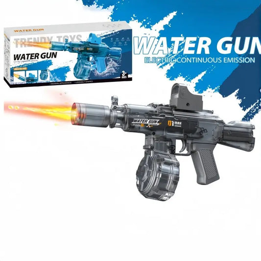 Electric Water Gun, Automatic High-Speed Squirt Gun with LED Lights, Outdoor Beach Water Toy for Adults & Kids, Water Squirt Guns